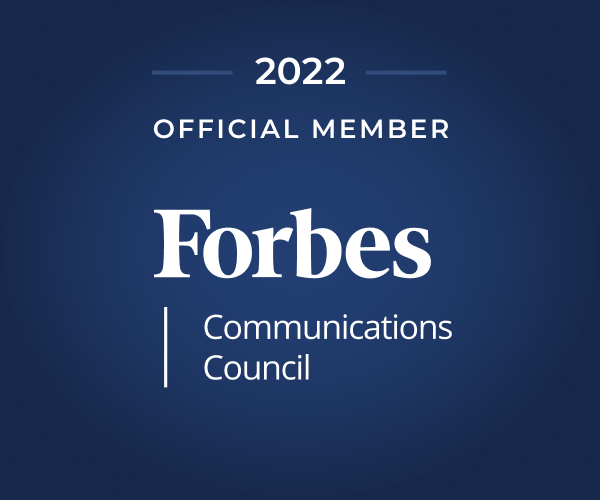 Forbes Communications Council Badge from 2022 Forbes Council Badge 2022